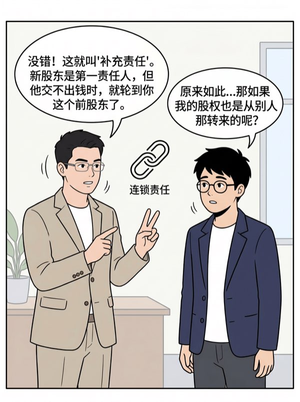 问： 新《公司法》第88条第1款，让没完成实缴就转让股权的前股东背上债 - 第3页