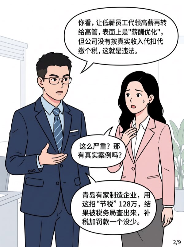 问：高管薪水税太高，用报销+找人代发部分工资帮忙省点税，对公司有风险吗? - 第2页